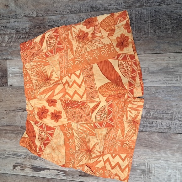 Sand N Sun Men's Orange Abstract Print Swim Trunks Size L (36/38) - Picture 2 of 5